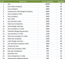 Keywords Analysis Report